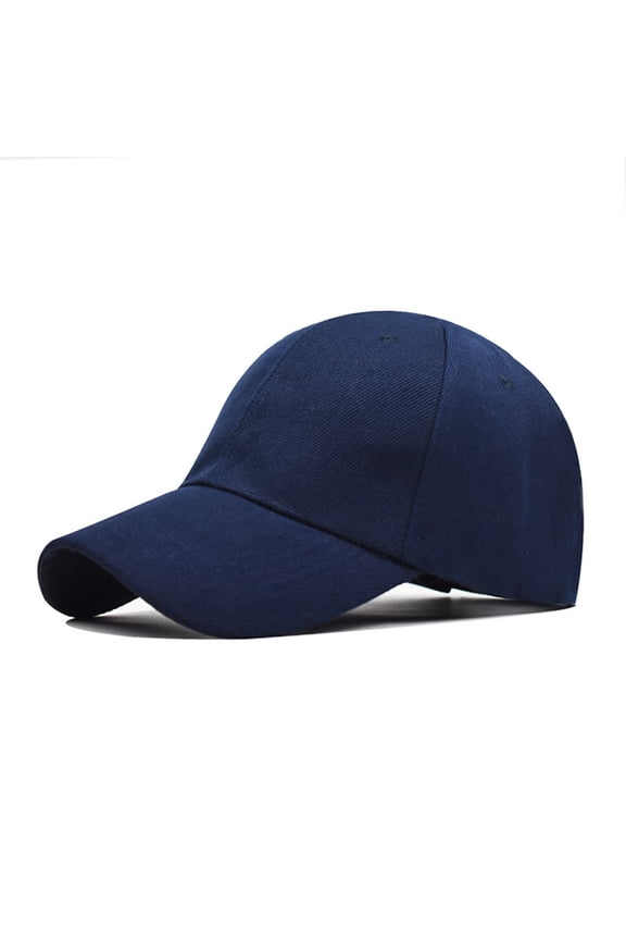 Fashion Solid Color Curved Brim Baseball Cap for Men and Women, Unisex Adjustable Sun Shade Peaked Hat for Outdoor Sports and Casual Wear Navy