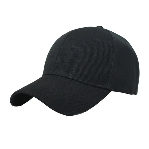 Fashion Solid Color Hook Loop Baseball Cap Unisex Outdoor Sunshade Peaked Hat