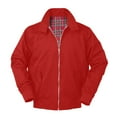thumbnail image 1 of Fashion Solid Color Long Sleeve Jackets for Men Plaid Pattern Lined Casual Lapel Mens Jacket with Zipper(Red,3XL), 1 of 2