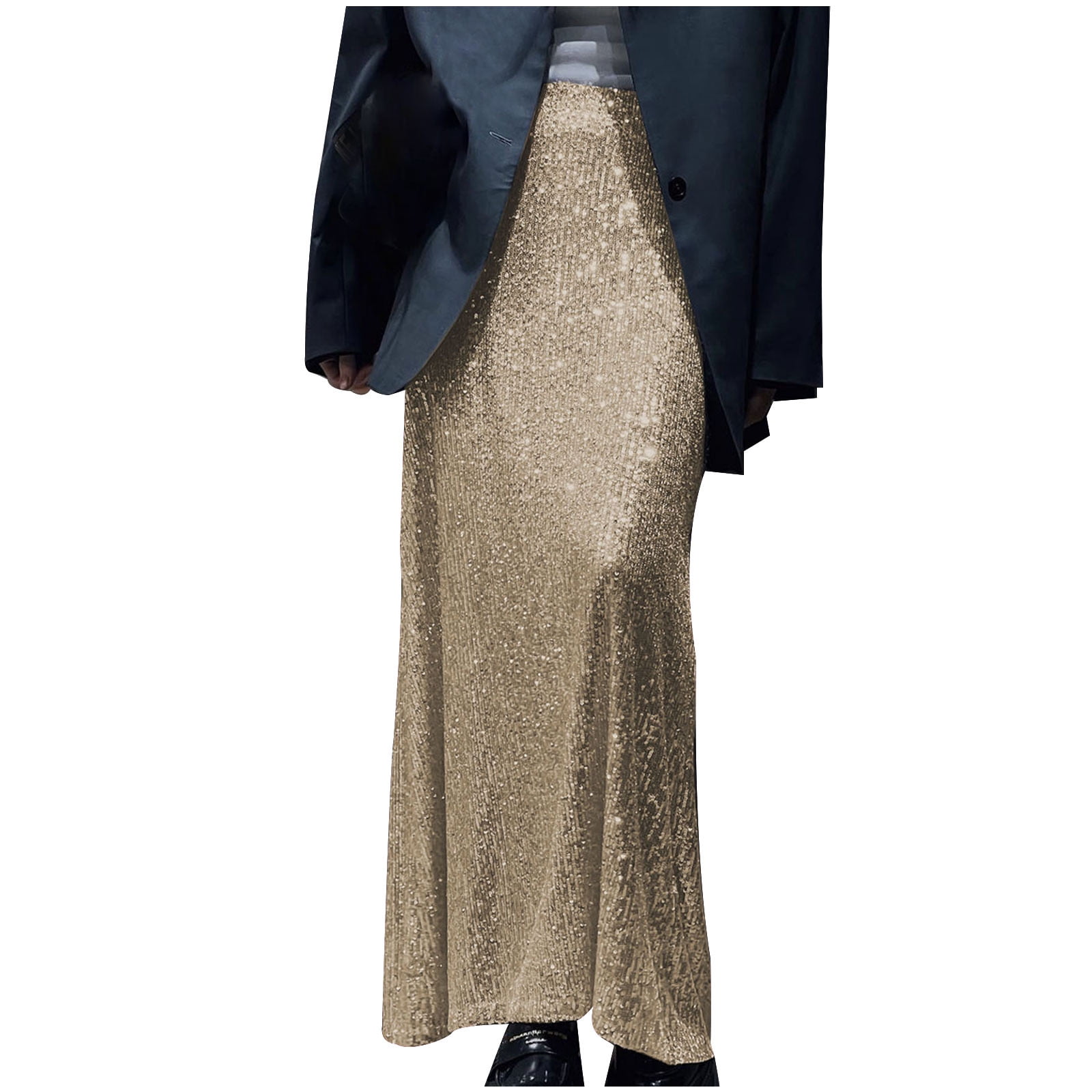 Gold sequin skirt 90s 2025