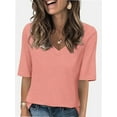 thumbnail image 1 of Fashion Solid Color Women Summer Casual Top Office Blouse, 1 of 6