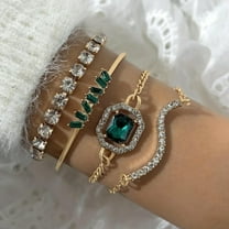 Fashion Special Diamond Jade Bracelet Suit