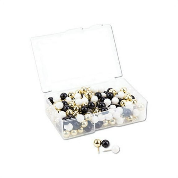 Fashion Sphere Push Pins Plastic, Assorted, 7/16", 200/Pack