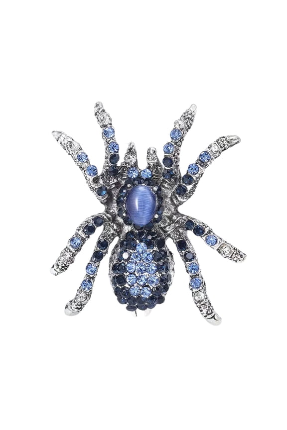 Fashion Spiders Brooch Delicate Alloy Spiders Brooch with Crystal Embellishment for Evening Wear Parties