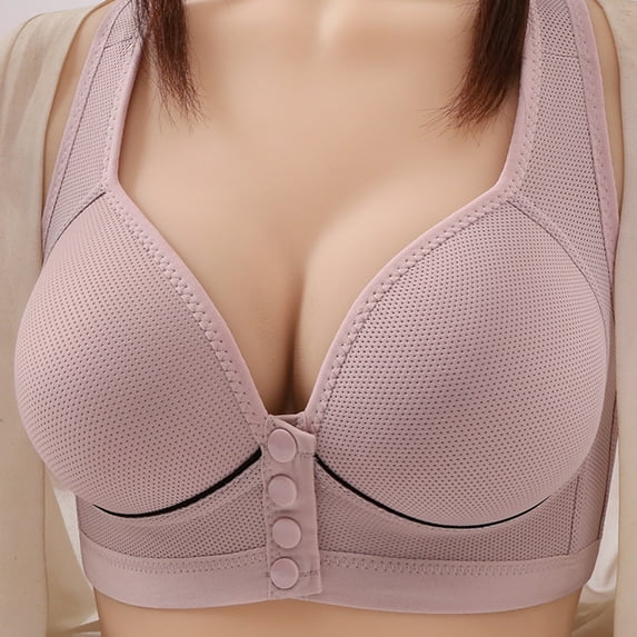 Fashion Sports Bras for Women Full Coverage Plus Size Solid Color Thin And Steel Hoop Gathered Breathable Underwear For Daily Bras