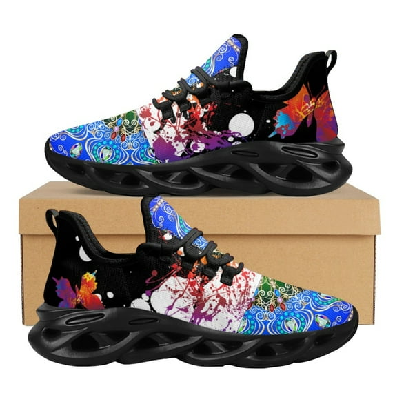 Fashion Sports Women's Shoes Zhandan Mansehra Pattern Designer Comfortable Round Toe Blade Flat Sneakers Custom Zapatos