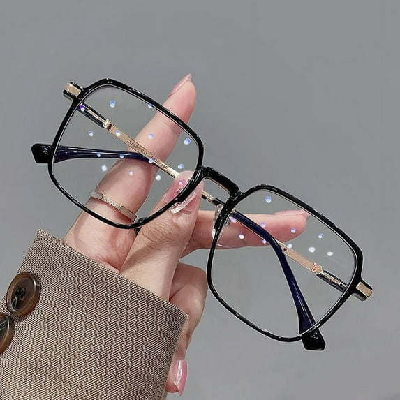 Fashion Square Anti Blue Light Glasses Ultra Light Transparent Frame For Women Men Computer Eye Protection Spectacles