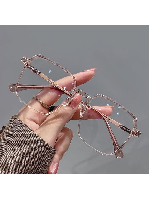 Fashion Square Anti Blue Light Glasses Ultra Light Transparent Frame For Women Men Computer Eye Protection Spectacles