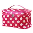 thumbnail image 1 of Fashion Square Cosmetic Bag with Letter Design, Waterproof Travel Makeup Pouch, Portable Toiletry Bag for Women, Cute Storage Organizer for Toiletries, Aesthetic Vanity Storage Wash Bag, 1 of 2