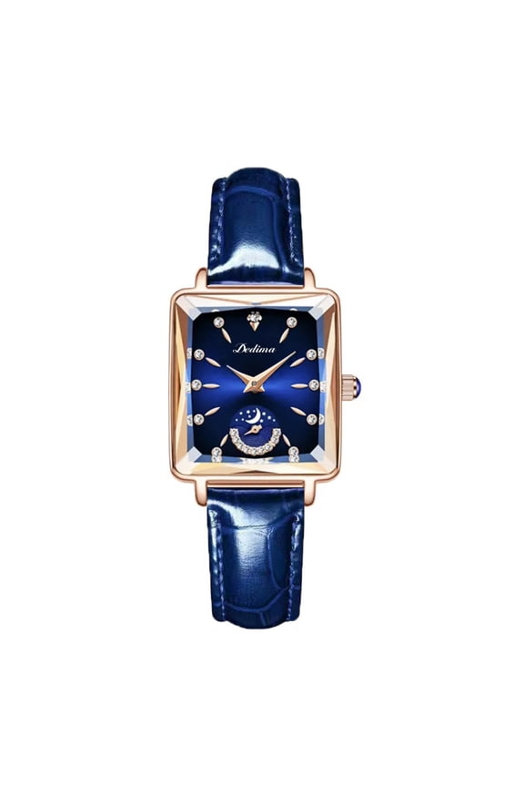 Fashion Square Women's Diamond-Studded Sun Moon Star Watch