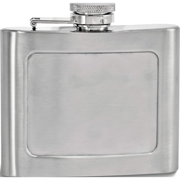 Fashion Stainless Steel 5 Oz. Engraveable Flask (3.5 X 3.5) Made In China gm16966