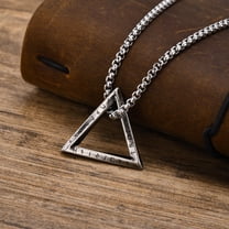 Fashion Stainless Steel Triangle Pendant Necklace