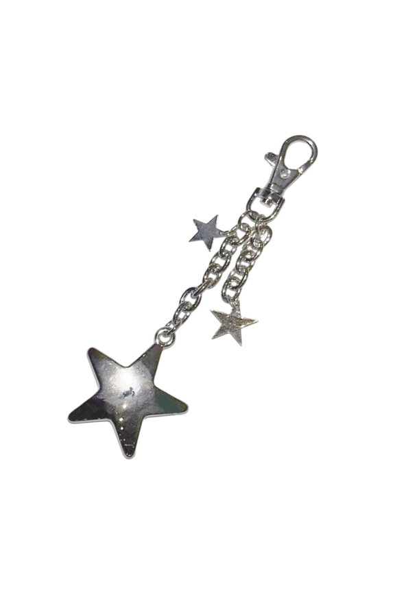 Fashion Star Keyring Gothic Bag Pendant Fashion Keychain Bag Charm Alloy Texture