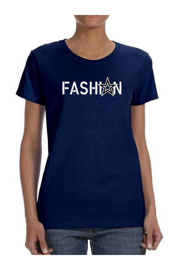 Fashion Star  Shaped T-Shirt Women -Image by Shutterstock, Female Medium