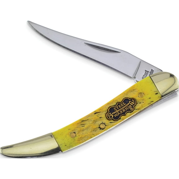 Fashion Steel Warrior Toothpick Burnt Peachseed Bone Knife (3.5 X 0.75) Made In China gm6421