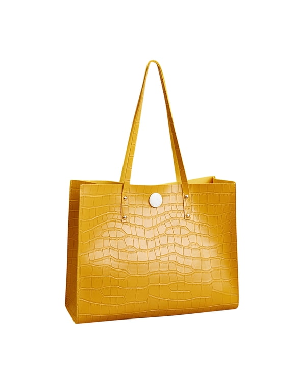 Fashion Stone Pattern Leather Tote Bags for Women Large Capacity Shoulder Bags Lightweight Purse Handbags
