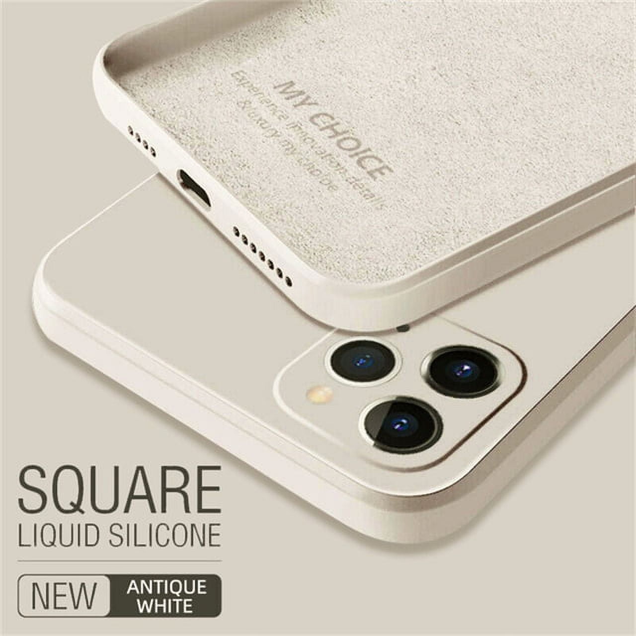 Fashion Straight Edge Liquid Silicone Case For iPhone 15 14 13 12 11