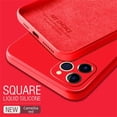 thumbnail image 1 of Fashion Straight Edge Liquid Silicone Case For iPhone 15 14 13 12 11 Pro mini Original Case XR X XS MAX 7 8 Plus SE 2020 Cover, 1 of 7