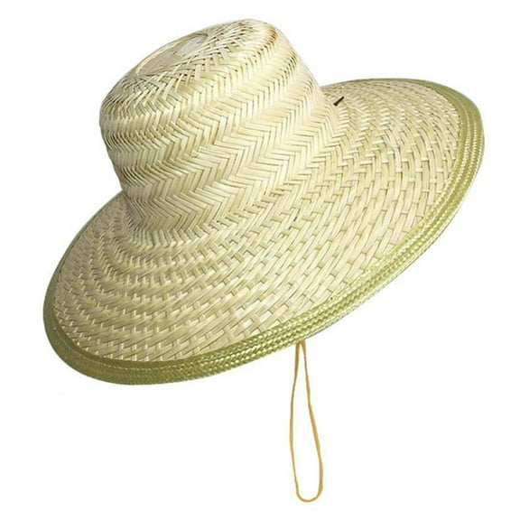 Fashion Straw Hat for Adult Unisex Beach Sun Cap Large Brim Handwoven Fisherman Hat for Men Women Farm Headdress