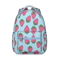 thumbnail image 1 of Fashion Strawberry Print Backpack - Perfect for Students & Women, Lightweight School Bag for College & Work, Spacious Laptop Backpack, Cute Strawberry Gift, 1 of 6