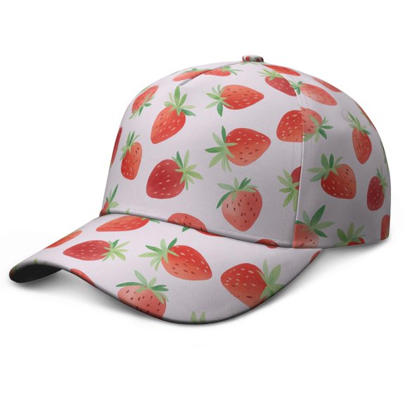 Fashion Strawberry Women's Baseball Cap Summer Dad Hat for Outdoor Activities and Summer Gift