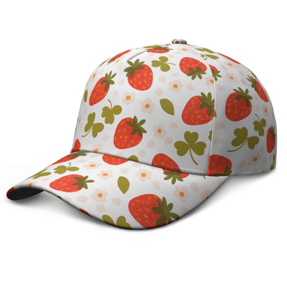 Fashion Strawberry Women's Baseball Cap Trucker Hat for Outdoor Activities and Summer Gift