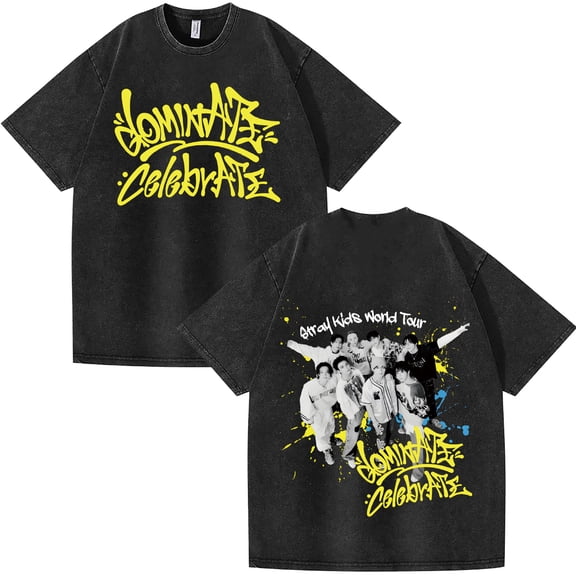 Fashion Stray T-Shirt Washed Vintage Cotton ATE Unisex Tshirt Men Women Short Sleeve Crewneck Tee Tops