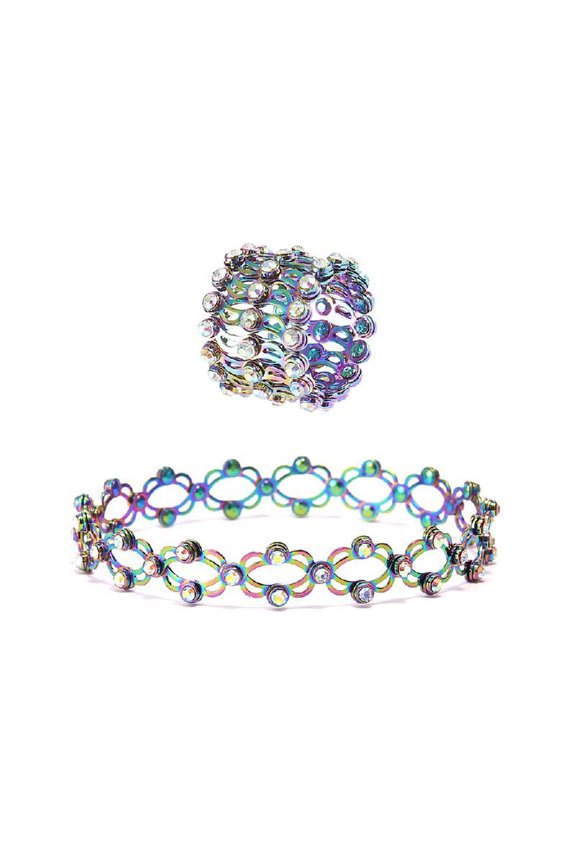 Fashion Stretchable Twist Folding Ring 2 in 1 Magic Retractable Ring Bracelet