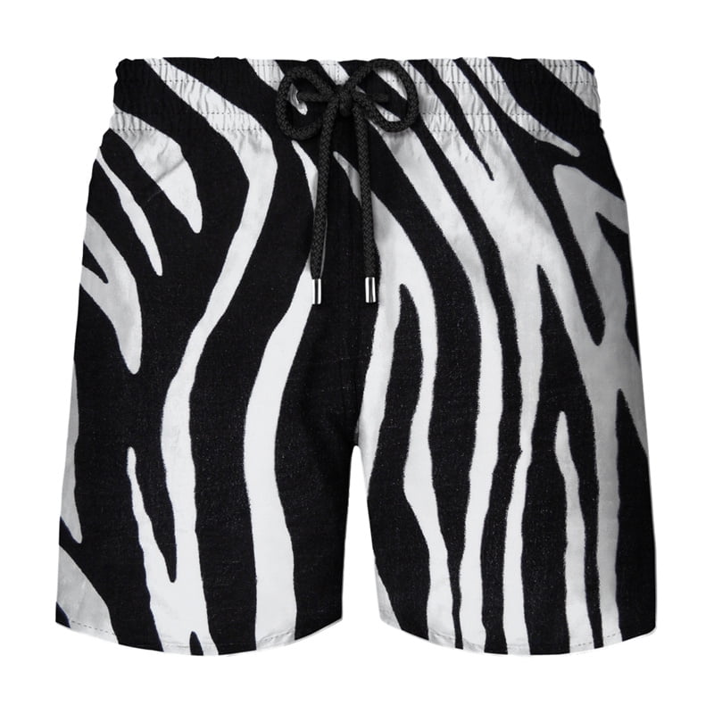 Fashion Striated Graphic Beach Shorts Pants Men 3D Printed Hawaii Swim