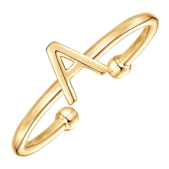 Fashion Style Cutout Letter Ring