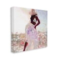 thumbnail image 1 of Fashion Style Female Dancing in Floral Field Novelty Gallery-Wrapped Canvas Print Wall Art, 17x17, 1 of 6