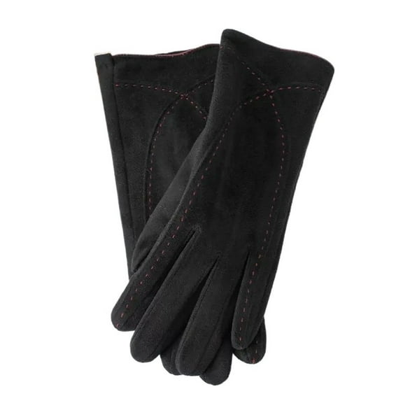 Fashion Style Plus Velvet Thicken Women Winter Keep Warm Touch Suede Gloves ,Flexible and Comfortable