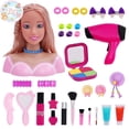 thumbnail image 1 of Fashion Styling Half Body Doll Head Set with Beauty Makeup & Hair Salon Accessories, Pretend Play Toys, Role Play Kit, Christmas Family Birthday Gifts, Toys for Toddler Baby Kids Girls, Age 3+, 1 of 6