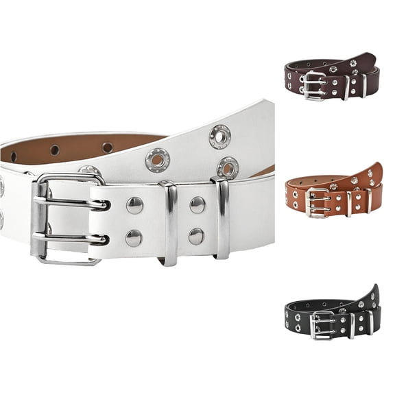 Fashion Stylish Double Buckle Casual Hollow Out Belt for Everyday Wear Belts for Men Formal Click Comfort Cowboy Belt Mens Belt without Holes Click Belt Leather for Men Big Tall Leather Belt
