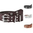 thumbnail image 1 of Fashion Stylish Double Buckle Casual Hollow Out Belt for Everyday Wear Belts for Men Formal Click Comfort Cowboy Belt Mens Belt without Holes Click Belt Leather for Men Big Tall Leather Belt, 1 of 3