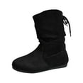 thumbnail image 1 of Fashion Suede Ankle Boots With Rear Lace Up Design Comfortable Casual Footwear Ideal For Autumn Winter, 1 of 9