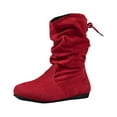 thumbnail image 1 of Fashion Suede Ankle Boots With Rear Lace Up Design Comfortable Casual Footwear Ideal For Autumn Winter, 1 of 9