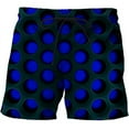 Fashion Summer Men's Shorts Geometric Pattern 3D Surfing Short Beach