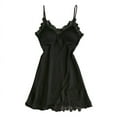 thumbnail image 1 of Fashion Summer Plus Size Pajama Set for Women Lace Pad Nightwear Underwear Robe Babydoll Dress Nightgowns Sleepwear Black, 1 of 5