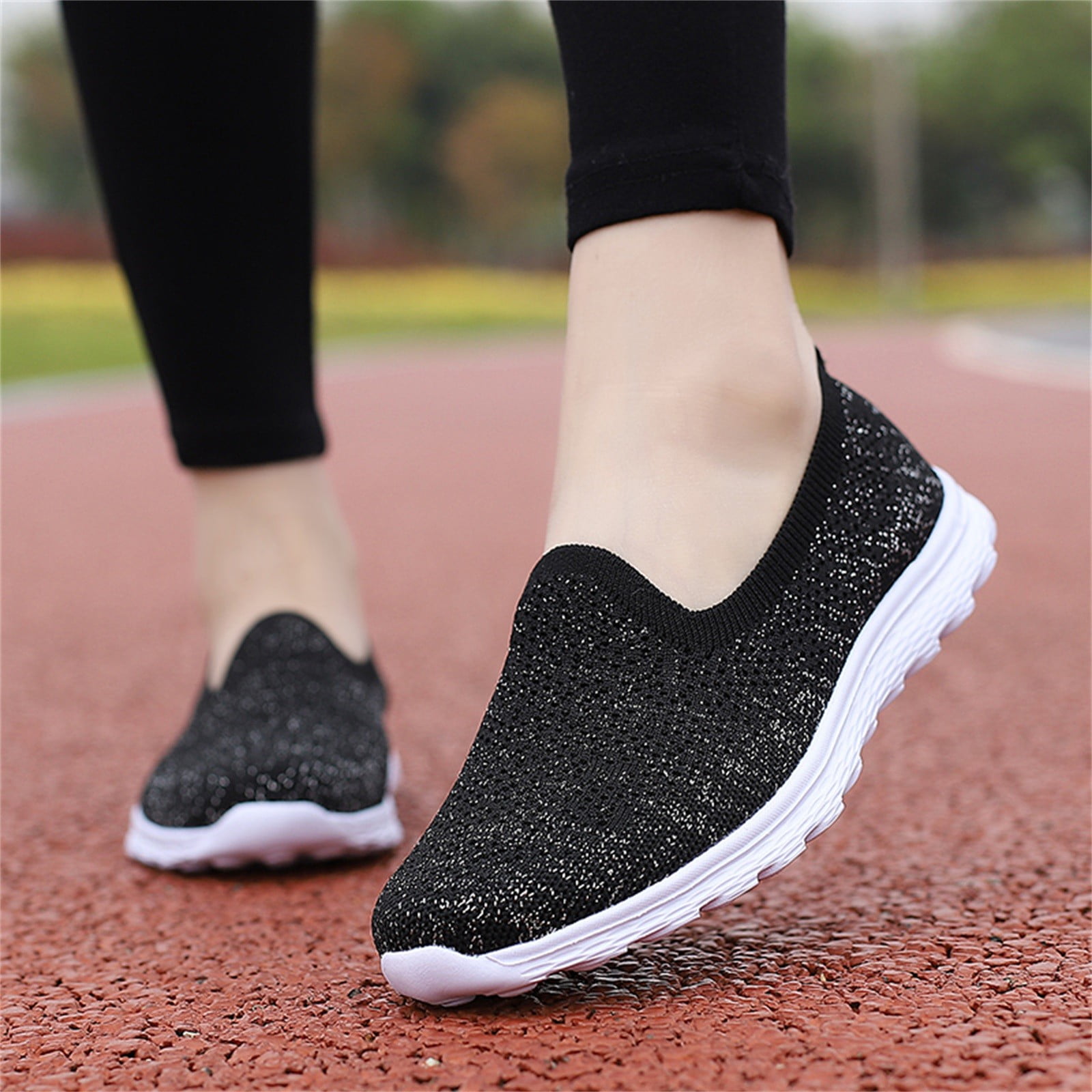 Fashion Summer Women Sneakers Shoes Solid Color Casual Mesh Breathable  Comfortable Lightweight Shallow Mouth Sock Sneakers for Women Summer  Sneakers