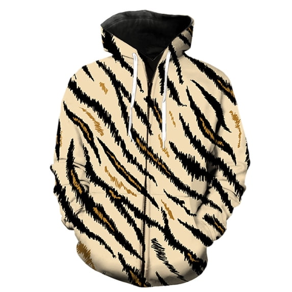 Fashion Sunflower Graphic Zipper Hoodie 3d Print Leopard Oversized Sweatshirts Men Spring Aututmn Long Sleeve Streetwear Hoodies