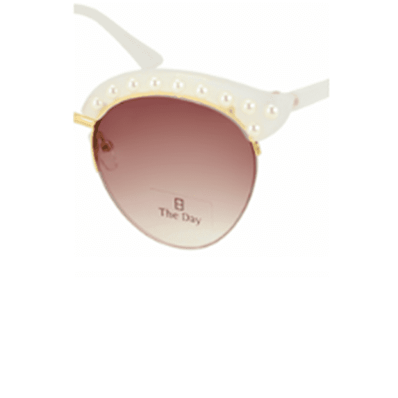 Fashion Sunglasses Cat Ears Rhinestone White Frame Women