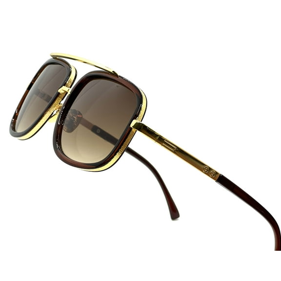 Fashion Sunglasses Classic Shades Me Style Rectangular Brown