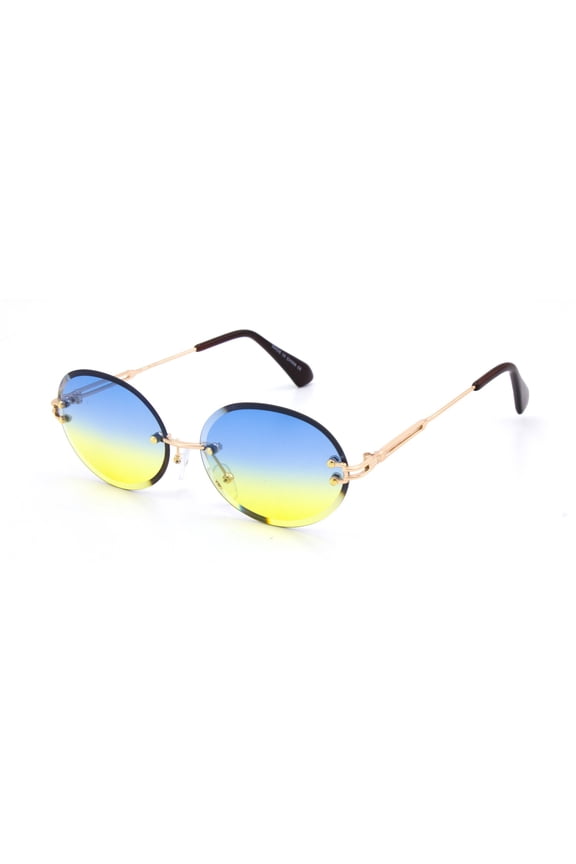 Fashion Sunglasses Metal Retro Classic Sunglasses Unisex Blue Yellow