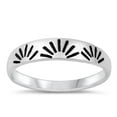 thumbnail image 1 of Fashion Sunrise Ring .925 Oxidized Sterling Silver Sunset Band Jewelry Female Male Unisex Size 10, 1 of 4