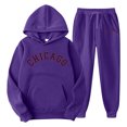 thumbnail image 1 of Fashion Sweat Suits For Men Letter Printing Long Sleeve Sweatsuits Hoodie And Pants, 1 of 1