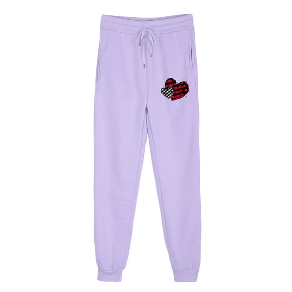 Fashion Sweatpants For Women Casual Plus Size Velvet Running Fitness Sports Purple Traning Track Pants Joggers For Workout S-2XL