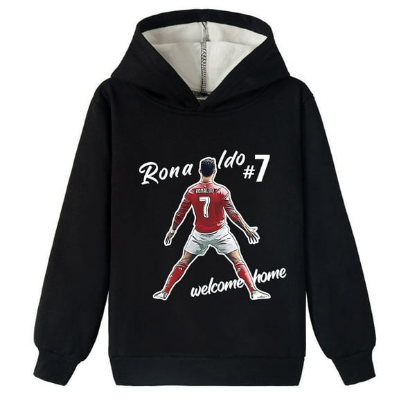 Fashion Sweatshirt Cristiano Ronaldo Fleece Brushed works for Winter School Sports Casual