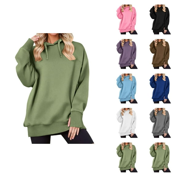 Fashion Sweatshirt Women's Solid Color Sweatshirt Women's Casual Long Sleeve Hooded Sweatshirt Solid Color Pullover Fashion Hoodie For Daily Wear Comfortable Loungewear
