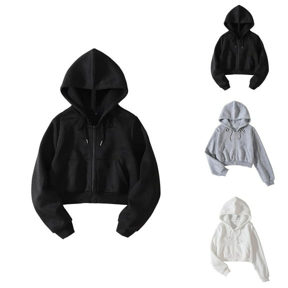 Fashion Sweatshirt Women's Solid Sweatshirt Women'S Fashion Hoodies Sweatshirts Long Sleeve Drawstring Hoodies Crop Top